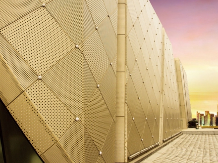 Punched aluminum veneer