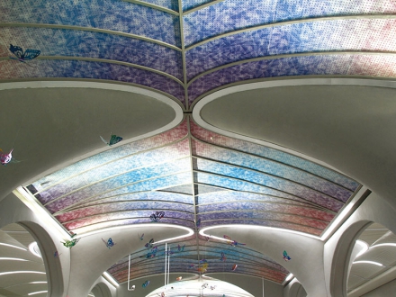 Metal shaped ceiling