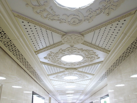 Metal shaped ceiling